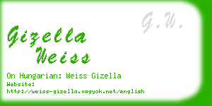 gizella weiss business card
